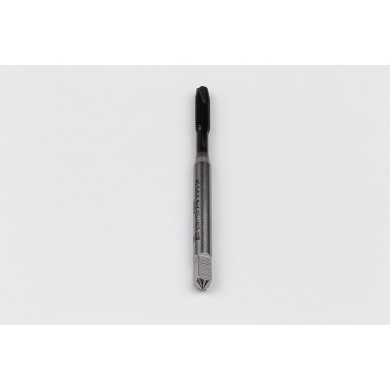 M3.5x0.6 M HSS-E Spiral Point Tap, 4mm Shank x 12mm Thread Length, 3XD, Plug, 3 Flute, 6HX, Hardslick Coated