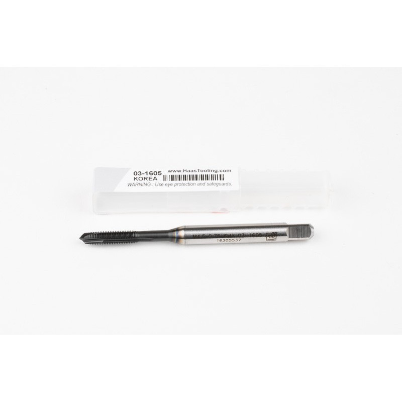 M4.5x0.75 M HSS-E Spiral Point Tap, 6mm Shank x 14mm Thread Length, 3XD, Plug, 3 Flute, 6HX, Hardslick Coated
