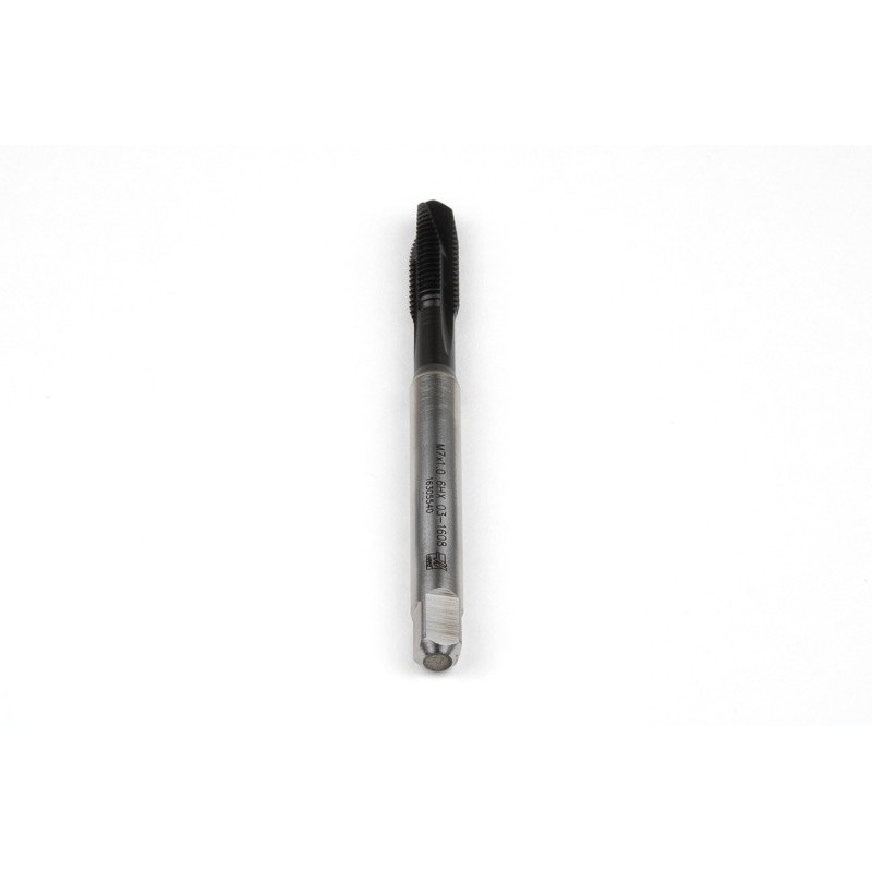M7x1.0 M HSS-E Spiral Point Tap, 7mm Shank x 17mm Thread Length, 3XD, Plug, 3 Flute, 6HX, Hardslick Coated