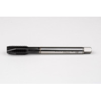 Мітчик M12x1,75 M HSS-E зі спіральним кінчиком, хвостовик 9 мм x довжина різьби 24 мм, 3XD, заглушка, 4 канавки, 6HX, твердосплавне покриття