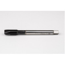 M12x1.75 M HSS-E Spiral Point Tap, 9mm Shank x 24mm Thread Length, 3XD, Plug, 4 Flute, 6HX, Hardslick Coated