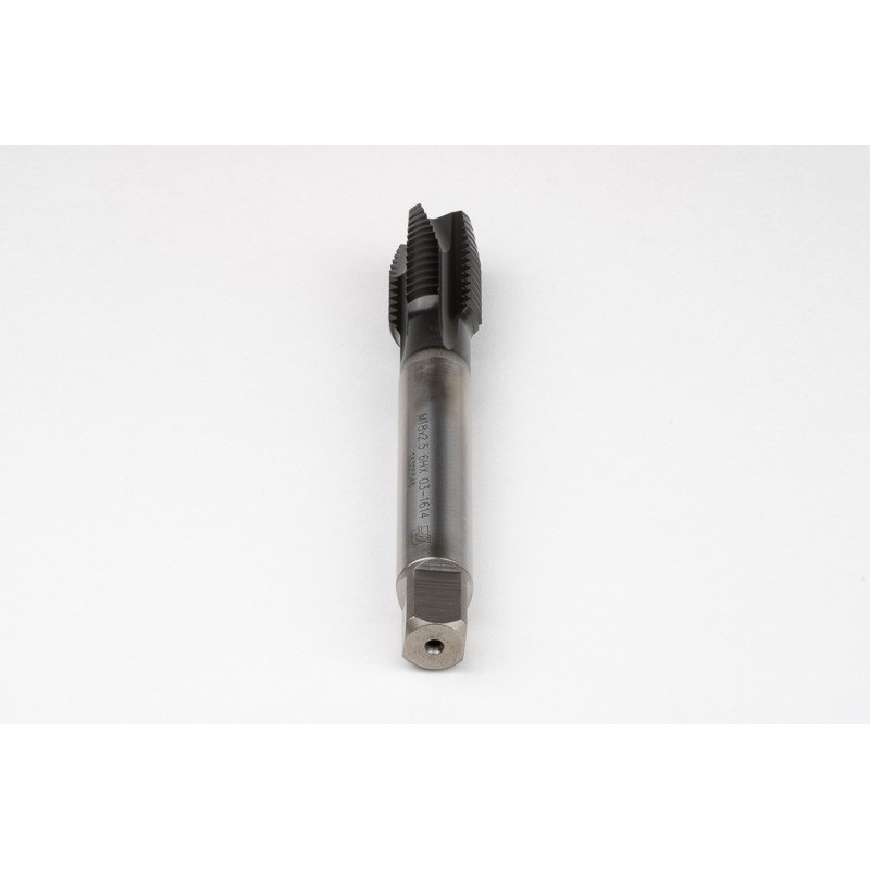 M18x2.5 M HSS-E Spiral Point Tap, 14mm Shank x 30mm Thread Length, 3XD, Plug, 4 Flute, 6HX, Hardslick Coated