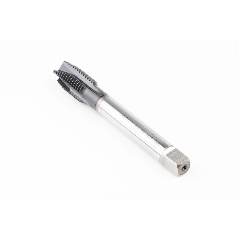 M20x2.5 M HSS-E Spiral Point Tap, 16mm Shank x 32mm Thread Length, 3XD, Plug, 4 Flute, 6HX, Hardslick Coated