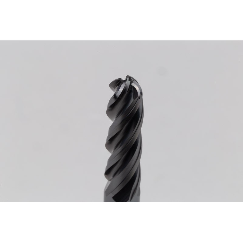 6mm Dia. Carbide Ball End Mill, 4 Flute, Hyb. AlCrN Coated, 6mm Smooth Shank x 20mm LOC, HTPM