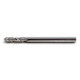 3mm Dia. Carbide Ball End Mill, 2 Flute, Uncoated, 3mm Smooth Shank x 10mm LOC, HSAM1