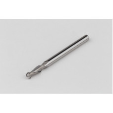 4mm Dia. Carbide Ball End Mill, 2 Flute, Uncoated, 4mm Smooth Shank x 12mm LOC, HSAM1