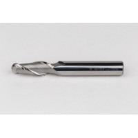 12mm Dia. Carbide Ball End Mill, 2 Flute, Uncoated, 12mm Smooth Shank x 32mm LOC, HSAM1