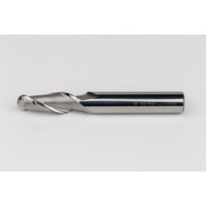 12mm Dia. Carbide Ball End Mill, 2 Flute, Uncoated, 12mm Smooth Shank x 32mm LOC, HSAM1