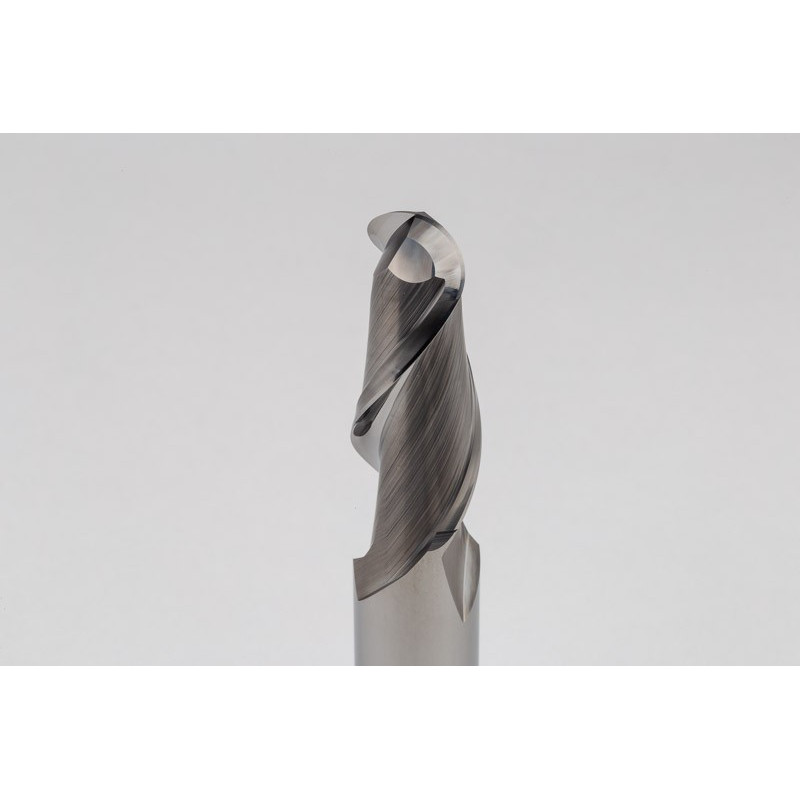 16mm Dia. Carbide Ball End Mill, 2 Flute, Uncoated, 16mm Smooth Shank x 40mm LOC, HSAM1