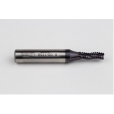 6mm Dia. Cobalt Coarse Roughing End Mill, 3 Flute, TiAIN Coated, 10mm Weldon Shank x 16mm LOC, 0.25mm Chamfer, CPR