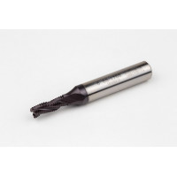 Кінцева фреза для дрібного чорнового оброблення з кобальту діаметром 6 мм, 3-зуба, з покриттям TiAIN, хвостовик Weldon 10 мм x довжина зубця 16 мм, фаска 0,5 мм, FPR