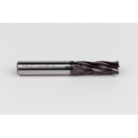 Кінцева фреза для чорнової обробки з кобальту діаметром 12 мм, 4-зуба, з покриттям TiAIN, хвостовик Weldon 12 мм x 32 мм LOC, фаска 0,76 мм, FPR