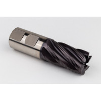 Кінцева фреза для дрібного чорнового оброблення з кобальту діаметром 32 мм, 6 зубців, покриття TiAIN, хвостовик Weldon 32 мм x 52 мм LOC, фаска 1,07 мм, FPR