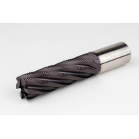 Кінцева фреза для дрібного чорнового оброблення з кобальту діаметром 32 мм, 6 зубців, покриття TiAIN, хвостовик Weldon 32 мм x 102 мм LOC, фаска 1,07 мм, FPR