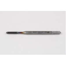 M2x0.4 M HSS-E Straight Flute Tap, 2.8mm Shank x 8mm Thread Length, 2XD, Mod. Bottoming, 3 Flute, 6HX, TiCN Coated
