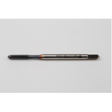 M3x0.5 M HSS-E Straight Flute Tap, 3.5mm Shank x 11mm Thread Length, 2XD, Mod. Bottoming, 3 Flute, 6HX, TiCN Coated