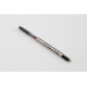 M3x0.5 M HSS-E Straight Flute Tap, 3.5mm Shank x 11mm Thread Length, 2XD, Mod. Bottoming, 3 Flute, 6HX, TiCN Coated