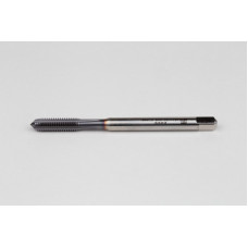 M6x1.0 M HSS-E Straight Flute Tap, 6mm Shank x 17mm Thread Length, 2XD, Mod. Bottoming, 4 Flute, 6HX, TiCN Coated