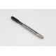 M6x1.0 M HSS-E Straight Flute Tap, 6mm Shank x 17mm Thread Length, 2XD, Mod. Bottoming, 4 Flute, 6HX, TiCN Coated