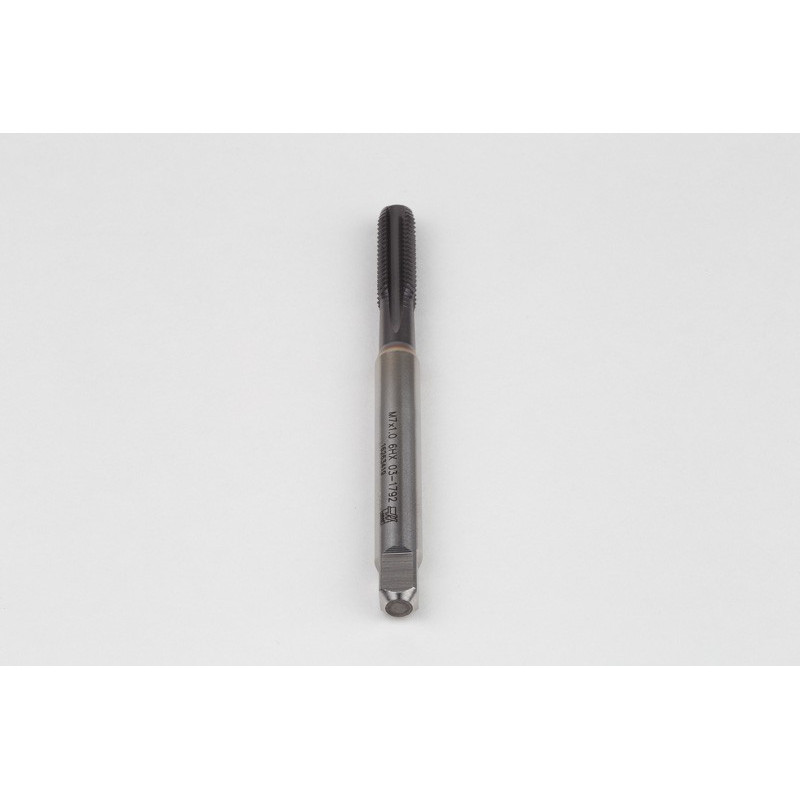 M7x1.0 M HSS-E Straight Flute Tap, 7mm Shank x 17mm Thread Length, 2XD, Mod. Bottoming, 4 Flute, 6HX, TiCN Coated