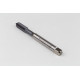 M8x1.25 M HSS-E Straight Flute Tap, 8mm Shank x 20mm Thread Length, 2XD, Mod. Bottoming, 4 Flute, 6HX, TiCN Coated