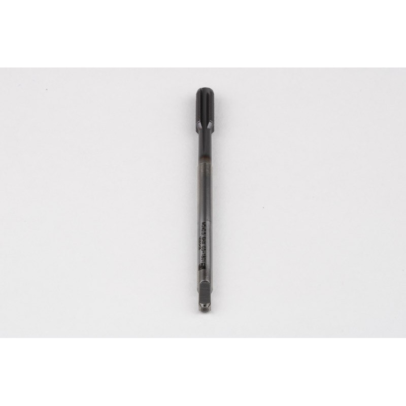 M5x0.5 MF HSS-E Straight Flute Tap, 3.5mm Shank x 11mm Thread Length, 2XD, Mod. Bottoming, 4 Flute, 6HX, TiCN Coated