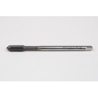 M6x0.75 MF HSS-E Straight Flute Tap, 4.5mm Shank x 13mm Thread Length, 2XD, Mod. Bottoming, 4 Flute, 6HX, TiCN Coated