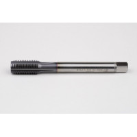 M12x1.5 MF HSS-E Straight Flute Tap, 9mm Shank x 22mm Thread Length, 2XD, Mod. Bottoming, 4 Flute, 6HX, TiCN Coated