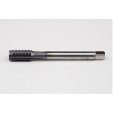 M12x1.5 MF HSS-E Straight Flute Tap, 9mm Shank x 22mm Thread Length, 2XD, Mod. Bottoming, 4 Flute, 6HX, TiCN Coated