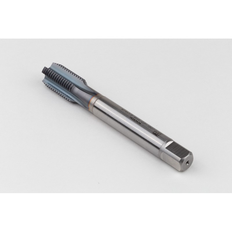 M14x1.5 MF HSS-E Straight Flute Tap, 11mm Shank x 22mm Thread Length, 2XD, Mod. Bottoming, 4 Flute, 6HX, TiCN Coated