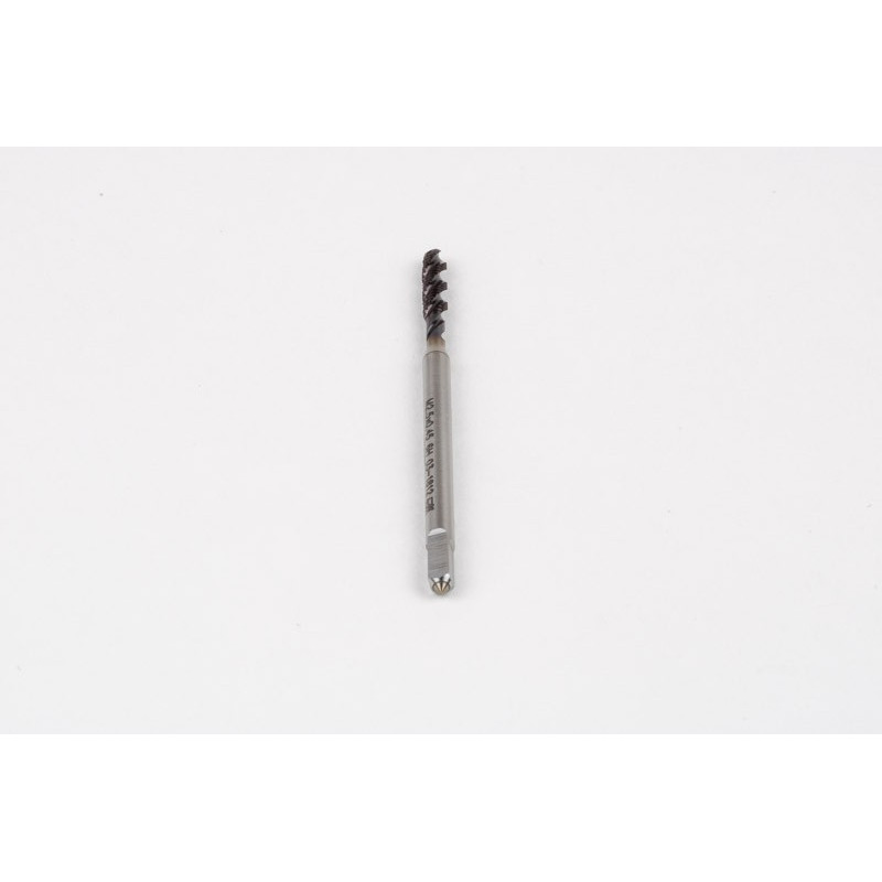 M2.5x0.45 M HSS-PM Spiral Flute Tap, 2.8mm Shank x 9mm Thread Length, 2.5XD, Mod. Bottoming, 3 Flute, 6H, TiAlN Coated