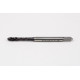 M3.5x0.6 M HSS-PM Spiral Flute Tap, 4mm Shank x 7mm Thread Length, 2.5XD, Mod. Bottoming, 3 Flute, 6H, TiAlN Coated