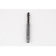 M4.5x0.75 M HSS-PM Spiral Flute Tap, 6mm Shank x 8mm Thread Length, 2.5XD, Mod. Bottoming, 3 Flute, 6H, TiAlN Coated
