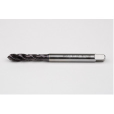 M7x1.0 M HSS-PM Spiral Flute Tap, 7mm Shank x 10mm Thread Length, 2.5XD, Mod. Bottoming, 3 Flute, 6H, TiAlN Coated
