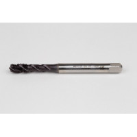 Gwintownik M8x1.25 M HSS-PM spiralny, trzpień 8mm x długość gwintu 13mm, 2.5XD, mod. ślepe dno, 3 rowki, 6H, powłoka TiAlN
