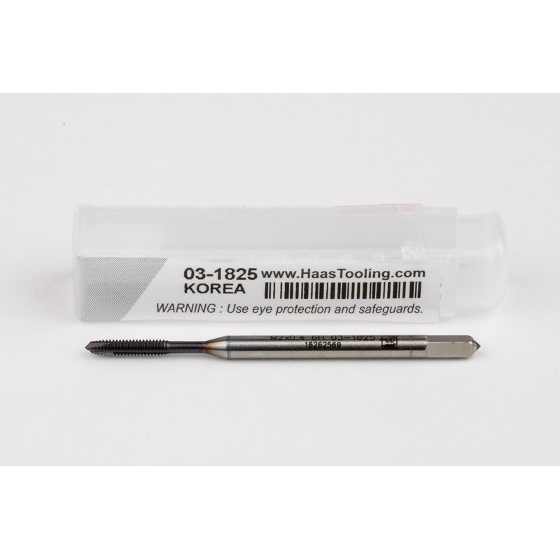 M2x0.4 M HSS-PM Spiral Point Tap, 2.8mm Shank x 8mm Thread Length, 3XD, Plug, 3 Flute, 6H, TiAlN Coated