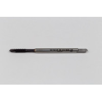 M2.5x0.45 M HSS-PM Spiral Point Tap, 2.8mm Shank x 9mm Thread Length, 3XD, Plug, 3 Flute, 6H, TiAlN Coated