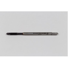 M2.5x0.45 M HSS-PM Spiral Point Tap, 2.8mm Shank x 9mm Thread Length, 3XD, Plug, 3 Flute, 6H, TiAlN Coated