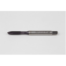 M5x0.8 M HSS-PM Spiral Point Tap, 6mm Shank x 15mm Thread Length, 3XD, Plug, 3 Flute, 6H, TiAlN Coated