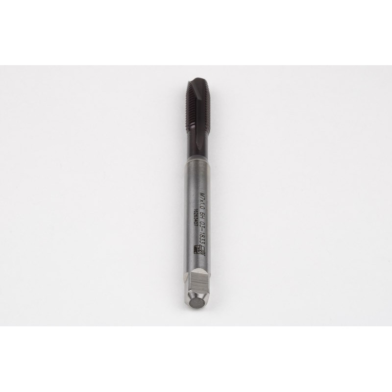 M7x1.0 M HSS-PM Spiral Point Tap, 7mm Shank x 0mm Thread Length, 3XD, Plug, 3 Flute, 6H, TiAlN Coated