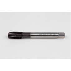 M14x2.0 M HSS-PM Spiral Point Tap, 11mm Shank x 26mm Thread Length, 3XD, Plug, 3 Flute, 6H, TiAlN Coated