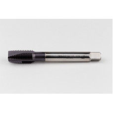 M16x2.0 M HSS-PM Spiral Point Tap, 12mm Shank x 27mm Thread Length, 3XD, Plug, 3 Flute, 6H, TiAlN Coated
