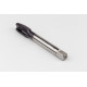 M16x2.0 M HSS-PM Spiral Point Tap, 12mm Shank x 27mm Thread Length, 3XD, Plug, 3 Flute, 6H, TiAlN Coated