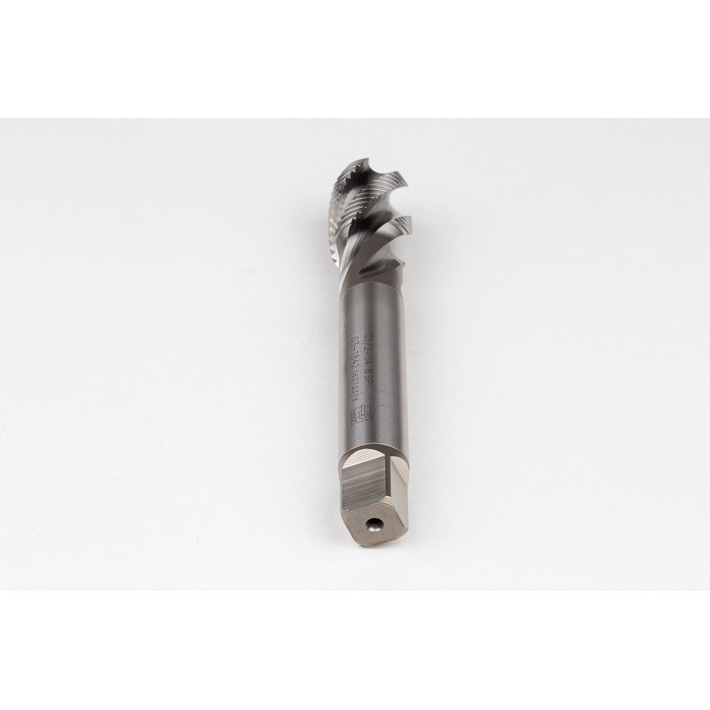 1/2"-14 G (BSPP) Straight HSS-E Pipe Tap, 16mm Shank x 25mm Thread Length, 4 Flute, Uncoated