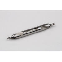 Центрувальне свердло HSS Ø 1,6 мм, хвостовик 4 мм x загальна довжина 35,5 мм x кут загострення 60°, двостороннє