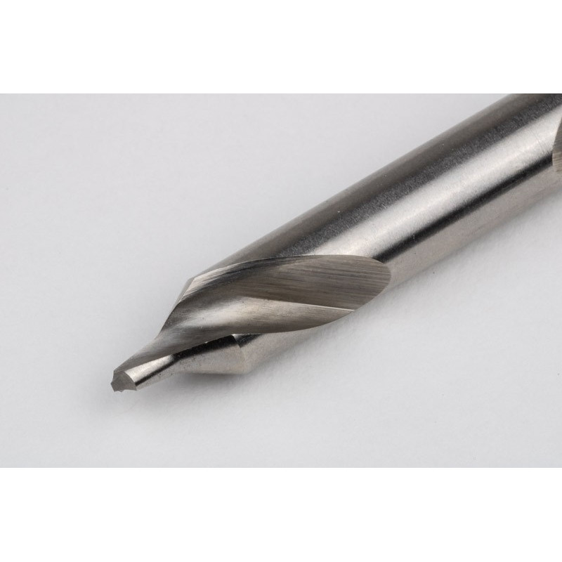 2.5mm Ø HSS Center Drill, 6.3mm Shank x 45mm Overall Length x 60° Point Angle, Double End
