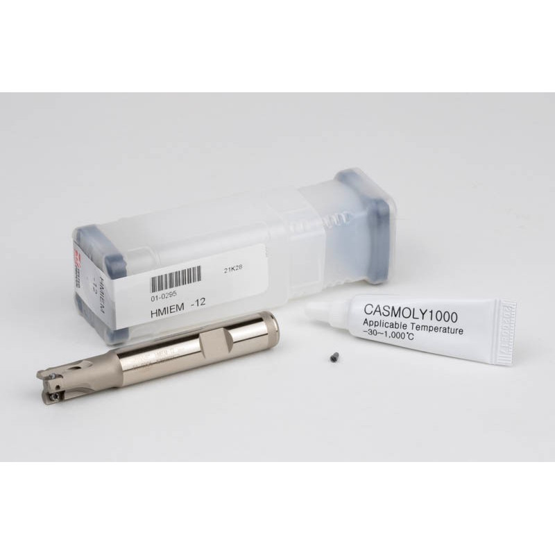 HMIEM, 12mm Ø Indexable End Mill, 12mm Shank x 90° Lead Angle x 80mm Overall Length, 3 Flute, TSC