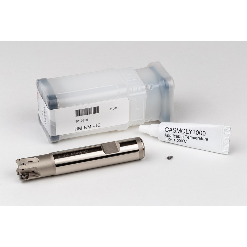 HMIEM, 16mm Ø Indexable End Mill, 16mm Shank x 90° Lead Angle x 90mm Overall Length, 4 Flute, TSC