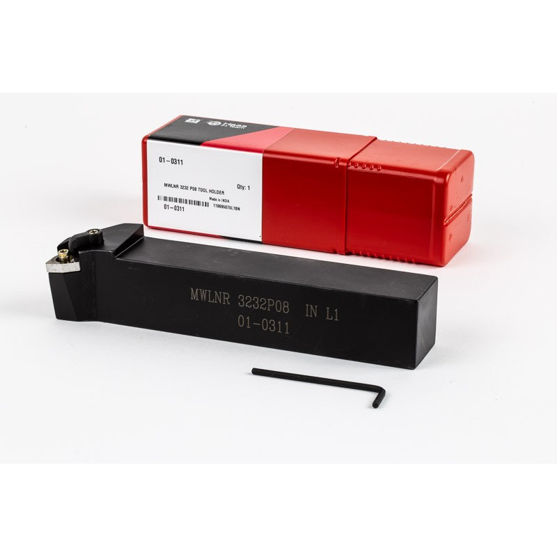 MWLNR3232-P08, 32mm Square Steel Shank External (OD) Turning Tool, Right-Hand, Multi-Lock
