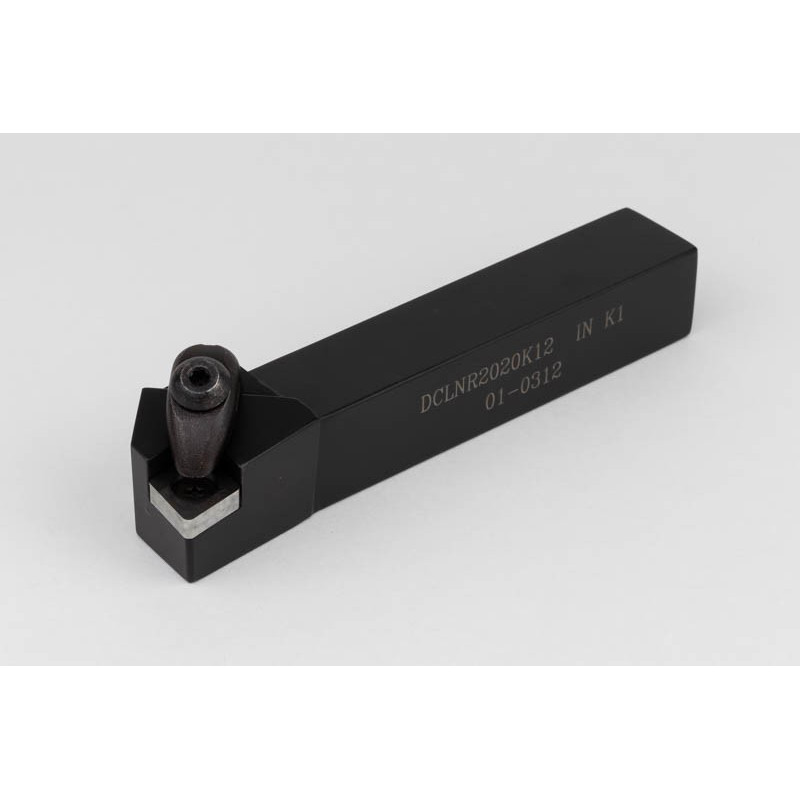 DCLNR2020-K12, 20mm Square Steel Shank External (OD) Turning Tool, Right-Hand, Double Clamp-Lock